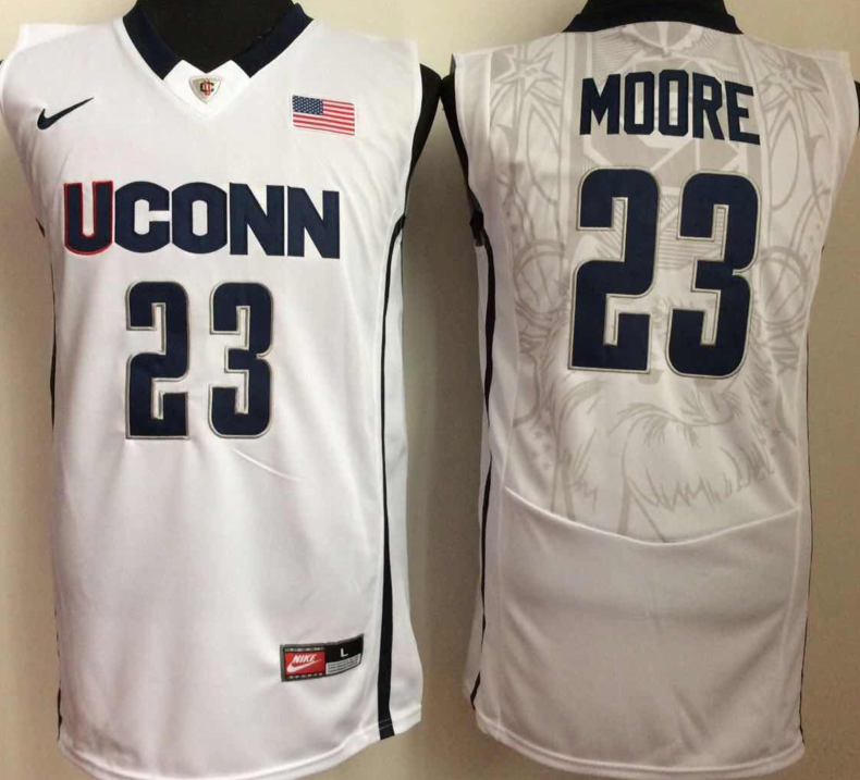 NCAA Men Uconn Huskies 23 moore White